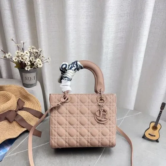 Dior Lady Dior Nude Pink Top Handle