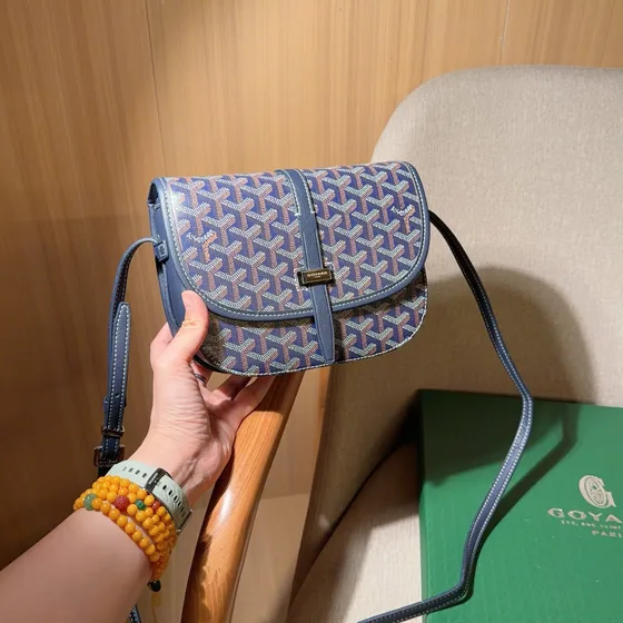 Goyard Belvedere Pm Biru dongker Biru Crossbody