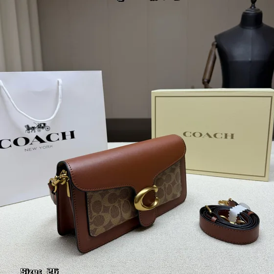 Coach Tabby Shoulder Bag 26 Brown Signature Canvas 26cm Shoulder Bag