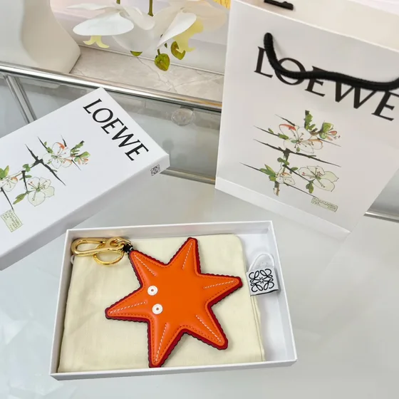 Loewe Starfish Charm สีส้ม Pouch