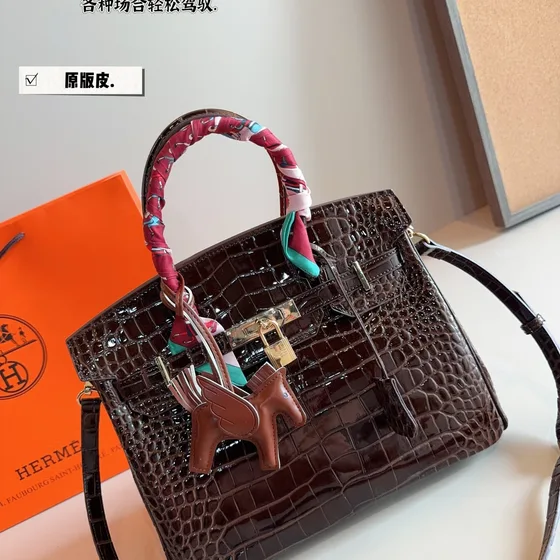 Hermes Birkin Dark Marrón Asa superior