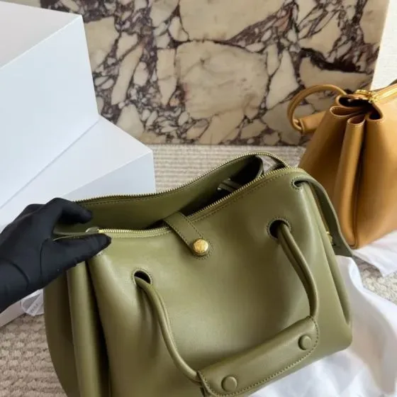 Loewe Cabas Maillon Triomphe Olive Green Top Handle