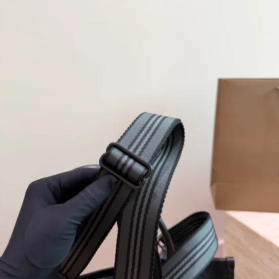 Burberry Monogram E-Doek Tote tas Charcoal Zwart Tote tas