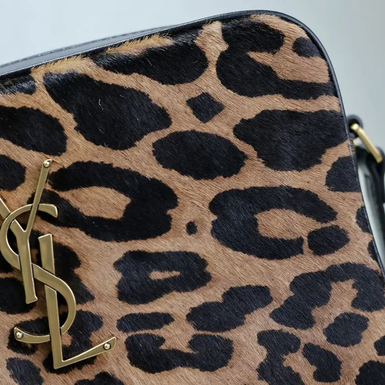 YSL Lou Camera Bag Leopard Print Crossbody