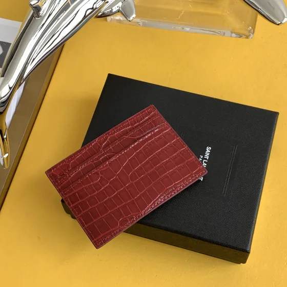 YSL Cassandre Card Holder Red Card Holder