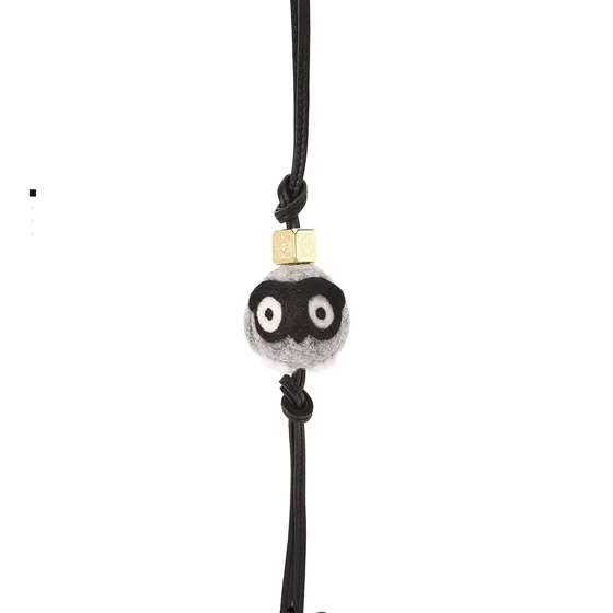 Loewe Owl Charm Gray/Negro Estuche