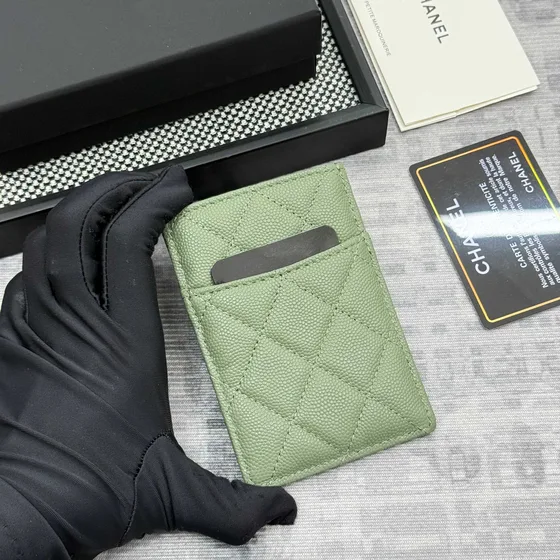 Chanel Classic Card Holder Grøn Card Holder