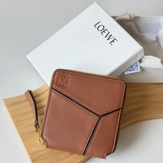Loewe Puzzle Zip Wallet Tan Wallet