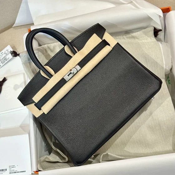 Hermes Birkin Black Top Handle