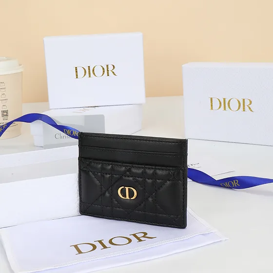 Dior Dior Caro Freesia Card Holder Preto Card Holder