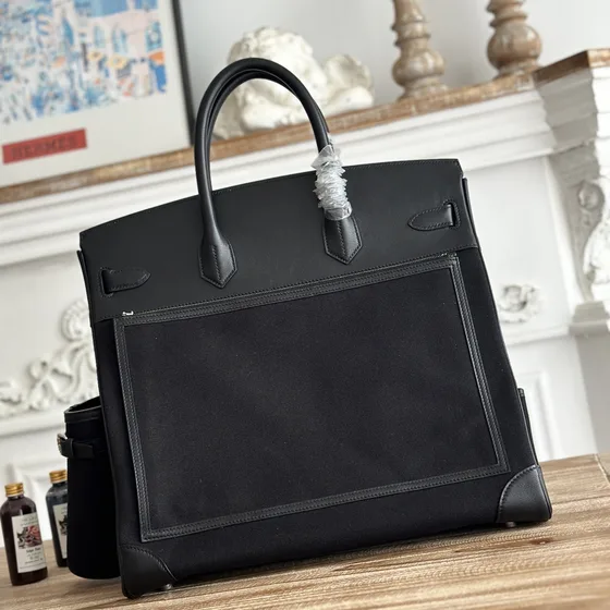 Hermes Birkin Cargo Svart Topphandtag