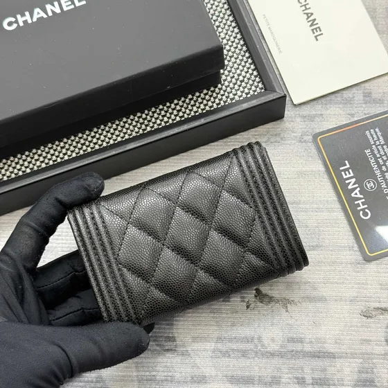 Chanel Boy Svart Card Holder