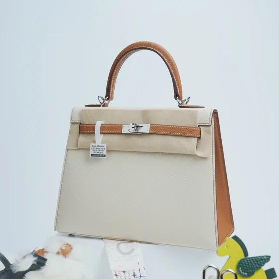 Hermes Kelly Cream Tan Top Handle