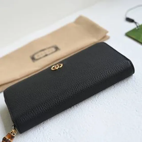 Gucci GG Marmont Noir cuir long Portefeuille everyday