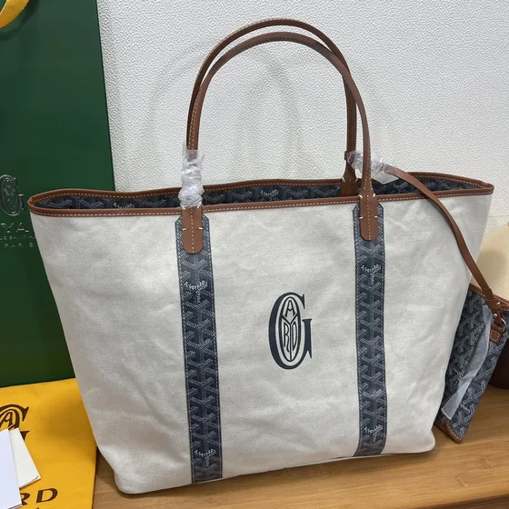 Goyard Saint Louis Gm White Tote Bag