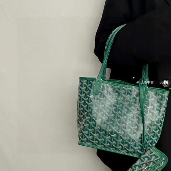 Goyard Anjou Mini Green Tote Bag
