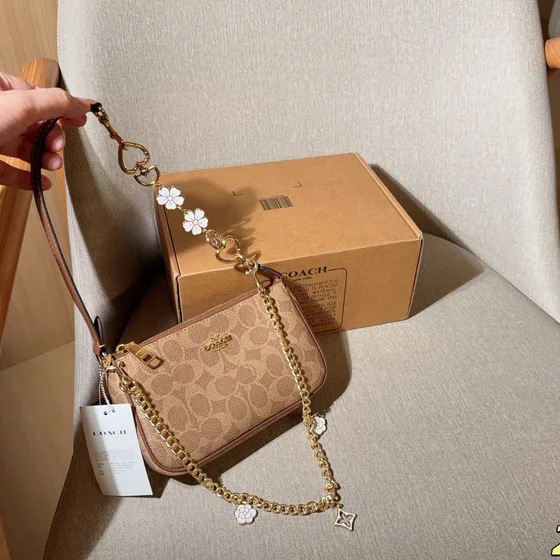 Coach Nolita 19 In Signature Canvas Khaki 19 10 5 Shoulder Bag