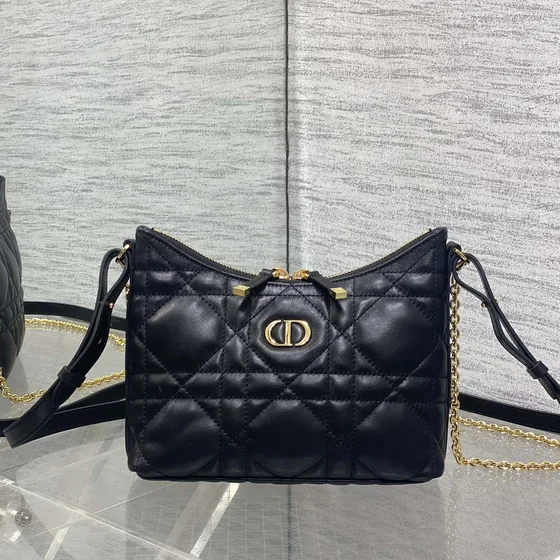Dior Miss Caro Hobo With Chain Hitam Hobo
