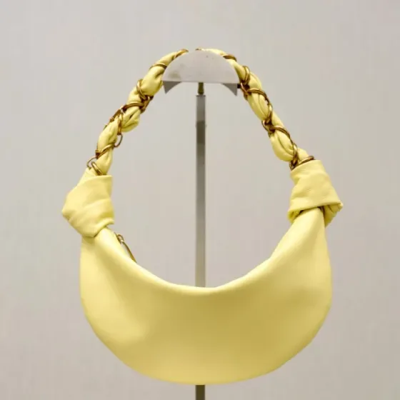 YSL Padded Knot Hobo Bag Pastel Yellow Hobo