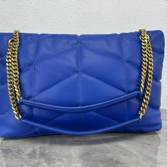 YSL Loulou Puffer أزرق Shoulder Bag