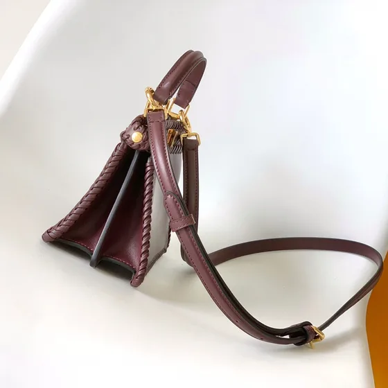 Fendi Peekaboo Mini Burgunder Tophåndtak