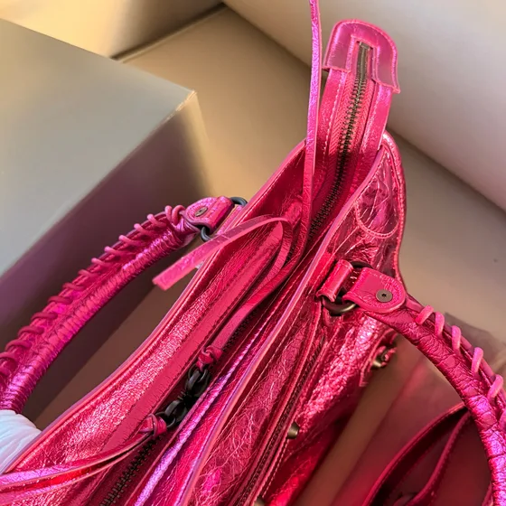 Balenciaga Le City Bag Metallic Fuchsia Top Handle