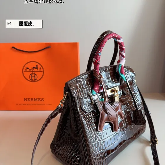Hermes Birkin Dark Marrón Asa superior