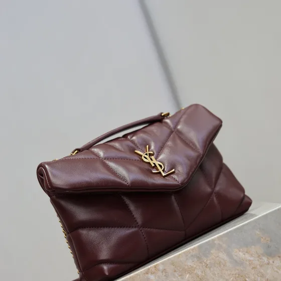 YSL Loulou Puffer Bordô Crossbody