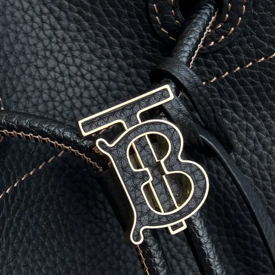 Burberry Tb Drawstring Bucket Bag Hitam Shoulder Bag