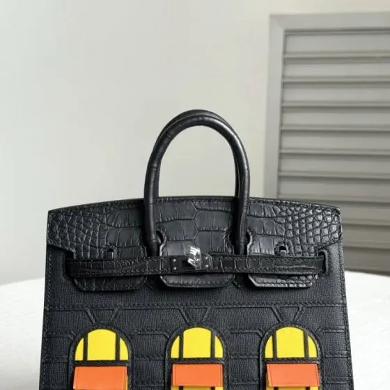 Hermes Birkin Faubourg Black Top Handle