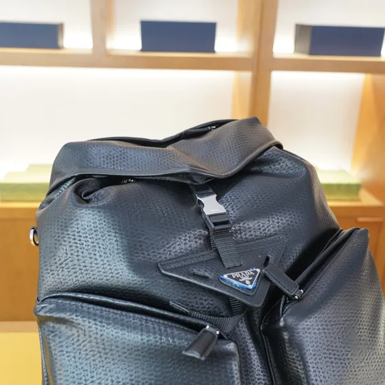 Prada Læder Rygsæk Sort Rygsæk
