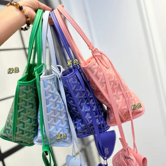 Goyard Anjou Mini Green Tote Bag