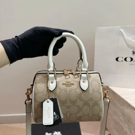 Coach Mini Rowan Crossbody Khaki White Crossbody