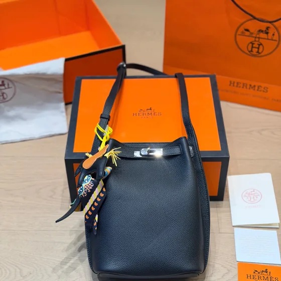 Hermes So Kelly Dark Blau Schultertasche