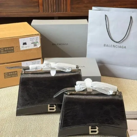 Balenciaga Crush Small Top Handle Bag Black Top Handle