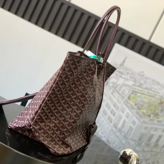 Goyard Saint Louis Burgundy Tote Bag