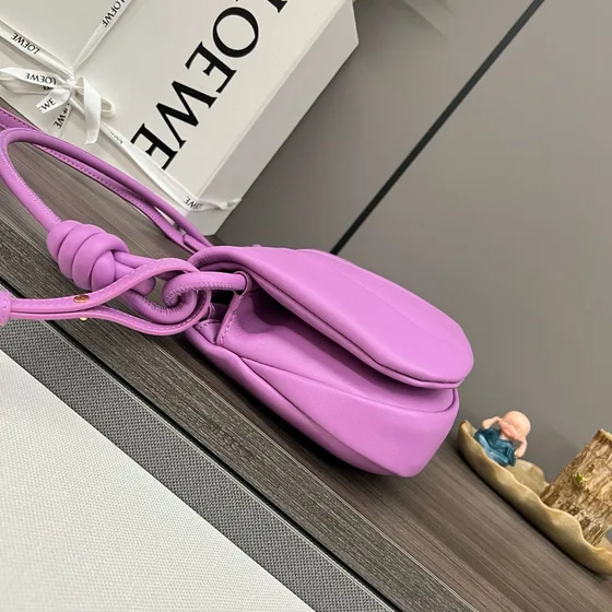 Loewe Paseo Satchel Purple Crossbody
