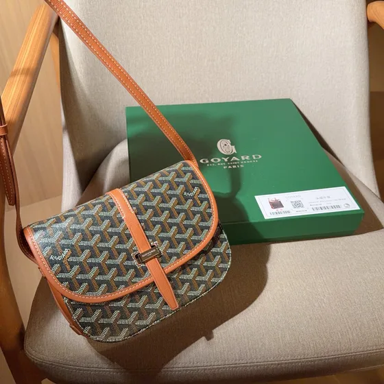 Goyard Belvedere Mm Brown Crossbody