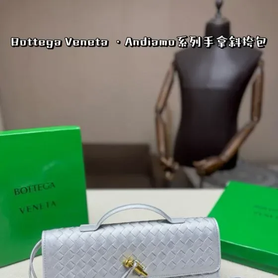 Bottega Veneta Andiamo Grey Crossbody