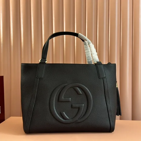 Gucci Soho Topphandtag Bag Svart Topphandtag