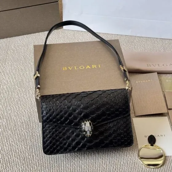 Bvlgari Serpenti Forever Black Shoulder Bag