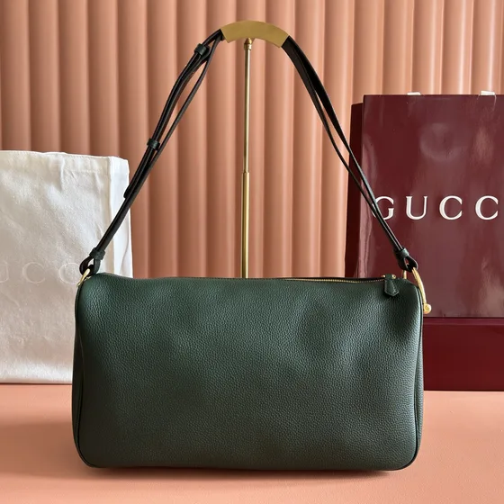 Gucci Medium Shoulder Bag Dark Hijau Shoulder Bag
