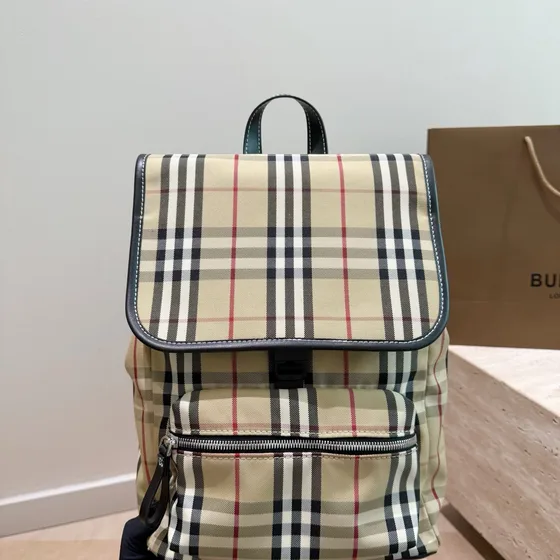 Burberry Vintage Check Mochila Bege Mochila