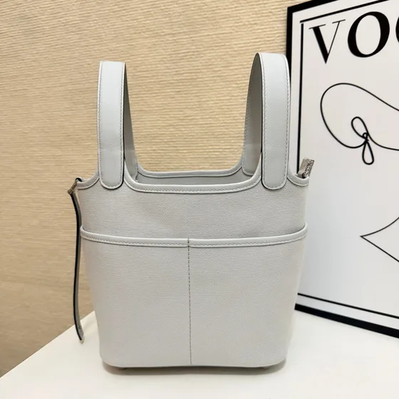 Hermes Oh! Tote Mini Light Gray Tophåndtag