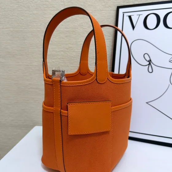 Hermes Cargo Picotin Lock Orange Henkel