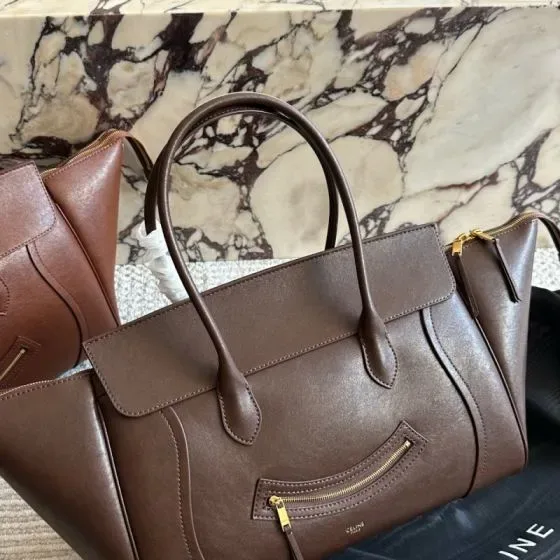 Celine Luggage Brown Top Handle