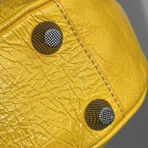Balenciaga Le Cagole Yellow Shoulder Bag