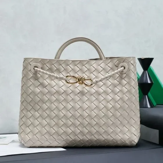 Bottega Veneta Medium Andiamo Beige Top Handle