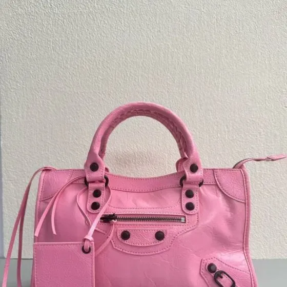 Balenciaga Le Cagole Mini City Top Handle Bag Pink Top Handle