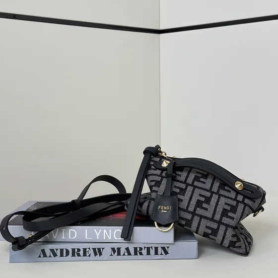 Fendi By The Way Mini Black Grey Crossbody